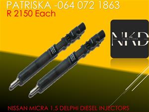 AFFORDABLE DIESEL INJECTORS FOR NISSAN MICRA 1,5 DELPHI INJECTORS FOR SALE