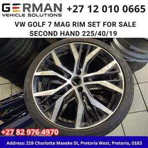vw golf 7 mag rim set for sale second hand 225/40/19 second hand