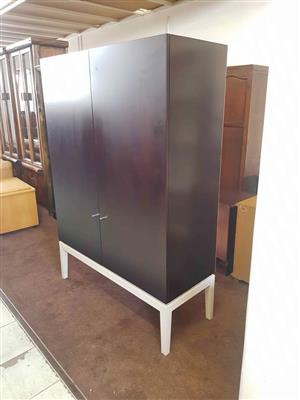 Modern linen/bookcase/kitchen two door cabinet.