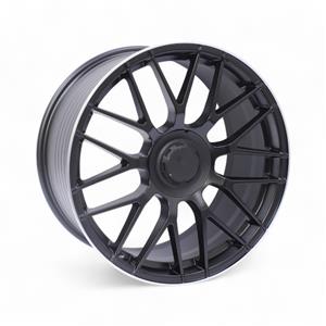 19″ M8654 5/112 Matt Black Machine Face Alloy Wheels