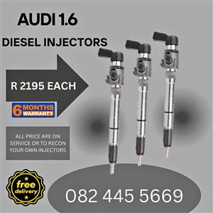 Audi 1.6 Diesel Injectors for sale on service exchange or to recon
