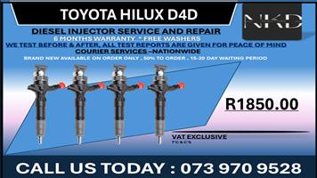 Toyota Hilux D4D Diesel Injectors 