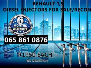 RENAULT 1,5 DIESEL INJECTORS FOR SALE / RECON WITH WARRANTY DURBAN