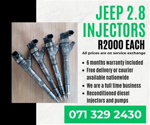 JEEP 2.8 INJECTORS FOR SALE WITH WARRANTY INCLUDED 