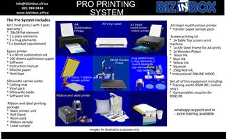 The pro package complete startup and go printing, branding business