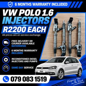 VW POLO 1.6 INJECTORS FOR SALE WITH WARRANTY INCLUDED 