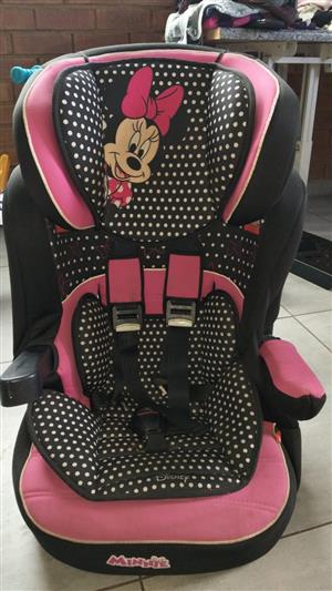 Minnie mouse car booster chair