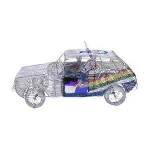 Handcrafted Wire Mesh Red Bull VW Golf Mk1 Model Car