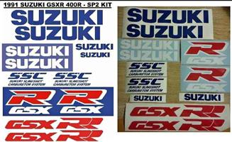 1991 Suzuki GSXR 400R SP2 stickers decals