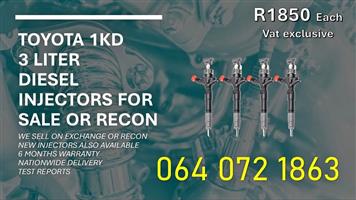 3.0 TOYOTA INJECTORS FOR SALE -1KD