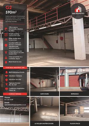 G2 – 590m² Factory, Warehouse, Distribution Space To Let