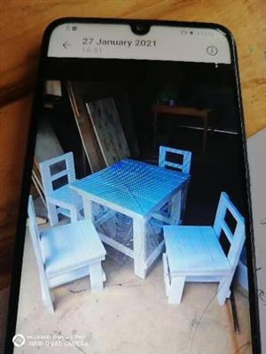 Table and 4 chair sets for toddlers made by order