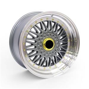 17″ ZAR2602-76 4/100 & 5/100 Gunmetal Grey With Gold Rivets Alloy Wheels