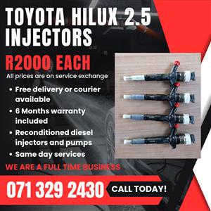 TOYOTA HILUX 2.5 INJECTORS FOR SALE WITH WARRANTY 