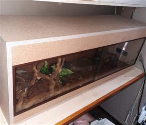 Wooden Reptile cage with leopard gecko