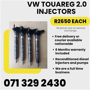 VW TOUAREG 2.0 INJECTORS FOR SALE WITH WARRANTY 