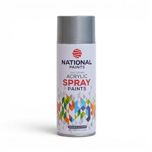 National Paints Fast Drying Acrylic Spray 400ml (Silver)