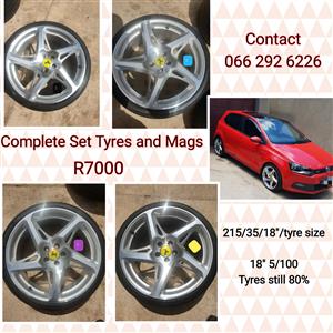 Complete set of Mags & Tyres