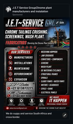 Chrome wash plants for sale