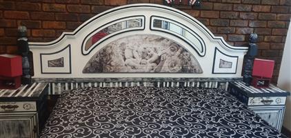 Bedroom Headboard with Dress Table for Sale