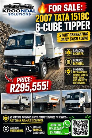 2007 Tata 1518 C 6 Cube Tipper