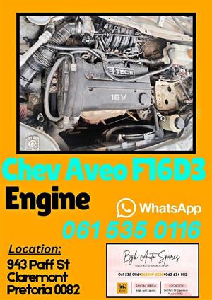 Chev Aveo F16D3 engine 