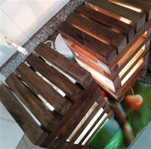 Wooden rustic lampshades