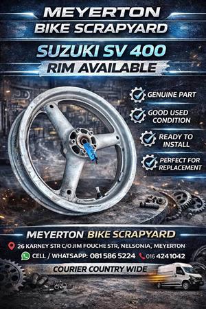 Suzuki SV 400 rim. Meyerton bike scrapyard new & secondhand spares. Andre