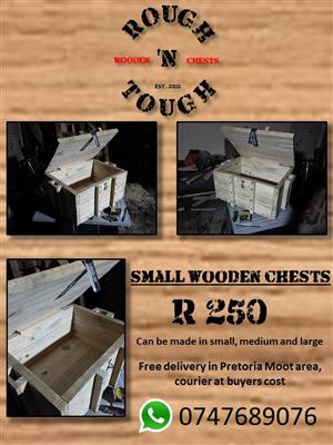 Wooden lockable rough 'n tough chest