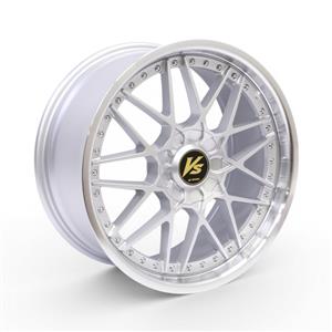 18″ TWC480 5/100 & 5/112 Silver Machine Lip With Rivets Alloy Wheels