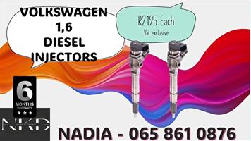 VOLKSWAGEN 1.6 LITER COMMONRAIL DIESEL INJECTORS FOR SALE