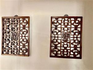 Pair of 19th century Chinese Qing wall panels