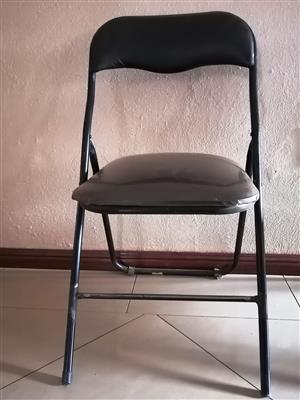 4 Folding Chairs with Steel Frame
