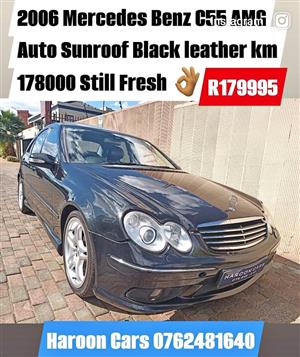  Mercedes Benz C55 AMG Auto Sunroof Black leather