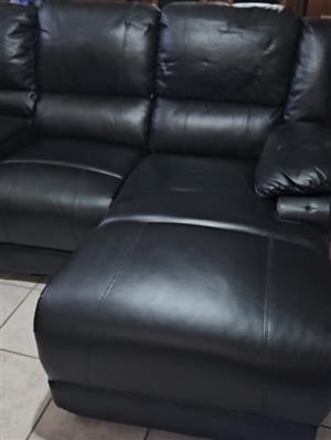 Black Synthetic Lounge Suite