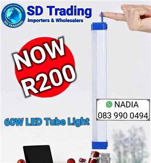 USB Rechargeable 60W LED Tube Light