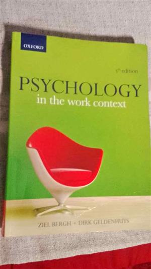 PSYCHOLOGY in the work context (5th Edition)