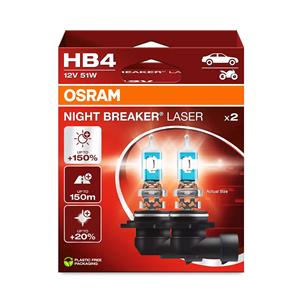 Osram HB4/9006 Night Breaker Laser Vehicle Bulbs (pair)