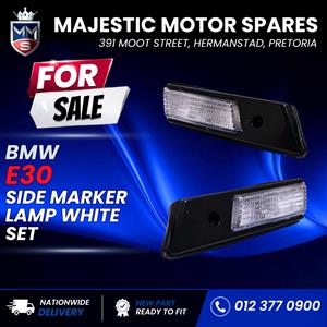 BMW E30 White Side Marker Lamp Set for Sale – New