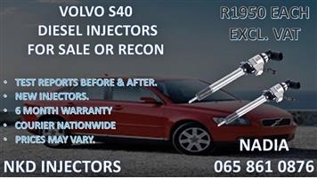 VOLVO S40 DIESEL INJECTORS FOR SALE. REBUILT AND TESTED
