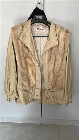 Erich Fischer mink and leather jacket. In perfect condition. 
