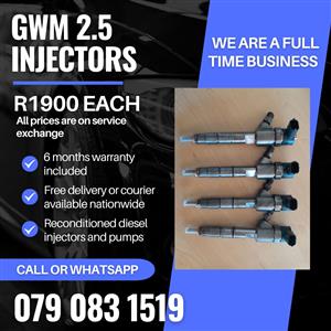GWM 2.5 INJECTORS FOR SALE WITH WARRANTY 