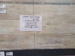 Tile Combo Deal - Bosco White Washed Ceramic floor tiles