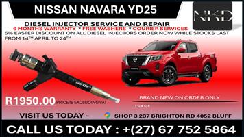 Nissan Navara Yd25 Diesel Injectors on recondition