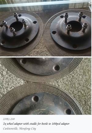 2x wheel adaptor for beetle to 100 pcd 