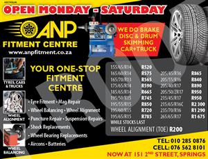 Tyre specials for December while stock lasts...