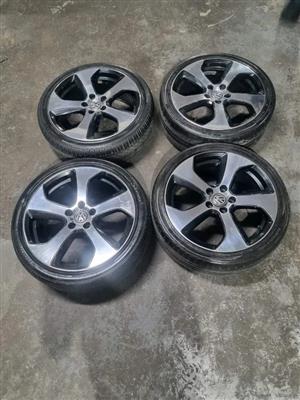5 x 100 GTI 7 rims /TYRES -17 inch