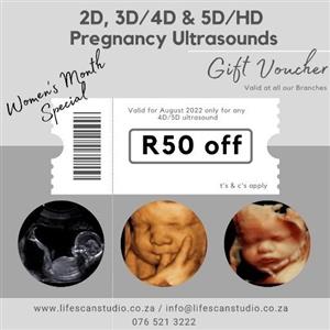 2D, 3D/4D & 5D/HD Pregnancy Ultrasounds - Womens Month Special 