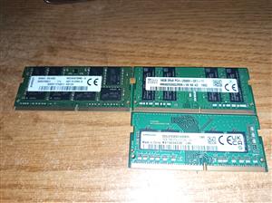 Various 16GB PC4 Laptop Ram