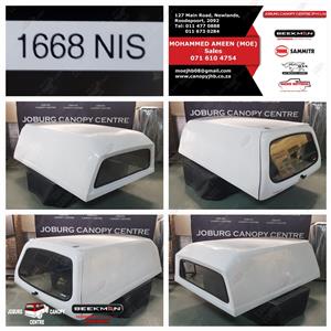 (1668)  Nissan NP300 LWB HighLine Blindside White Beekman Canopy 